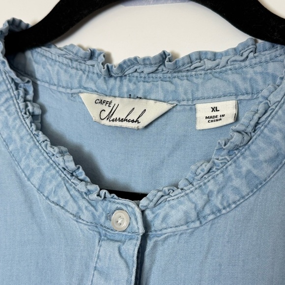 Caffe Marrakesh Blue Button-Down Shirt - Picture 6 of 7